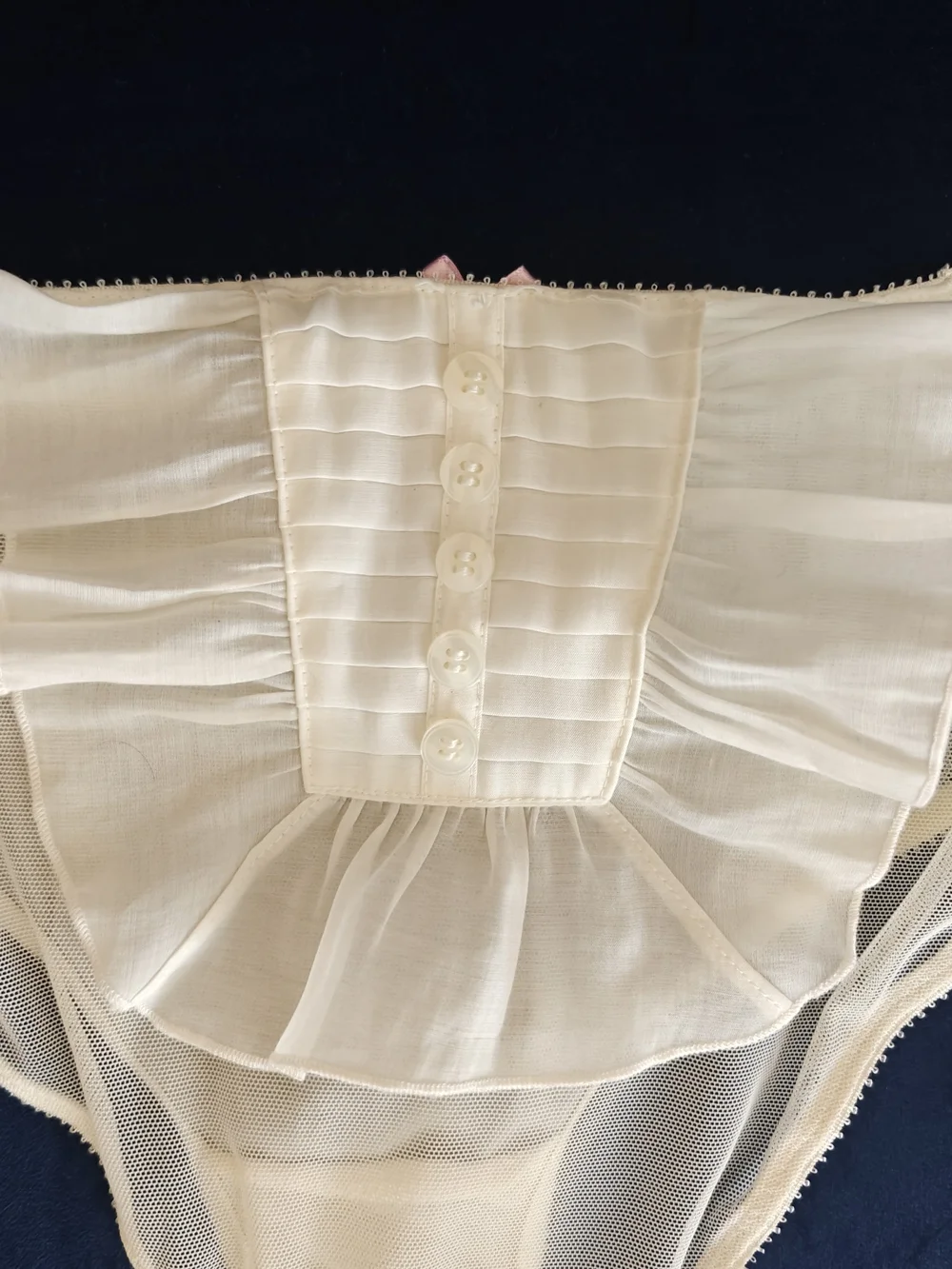 Victoria's Secret M Panty Bridal Sexy Little Things Sheer Ruffle Ivory